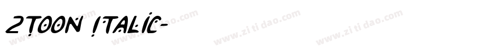 2Toon Italic字体转换